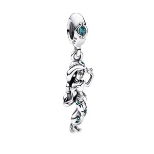 🎆LINX DISCOUNTINUED Disney Sterling Silver Jasmine from Aladdin Bracelet Charm